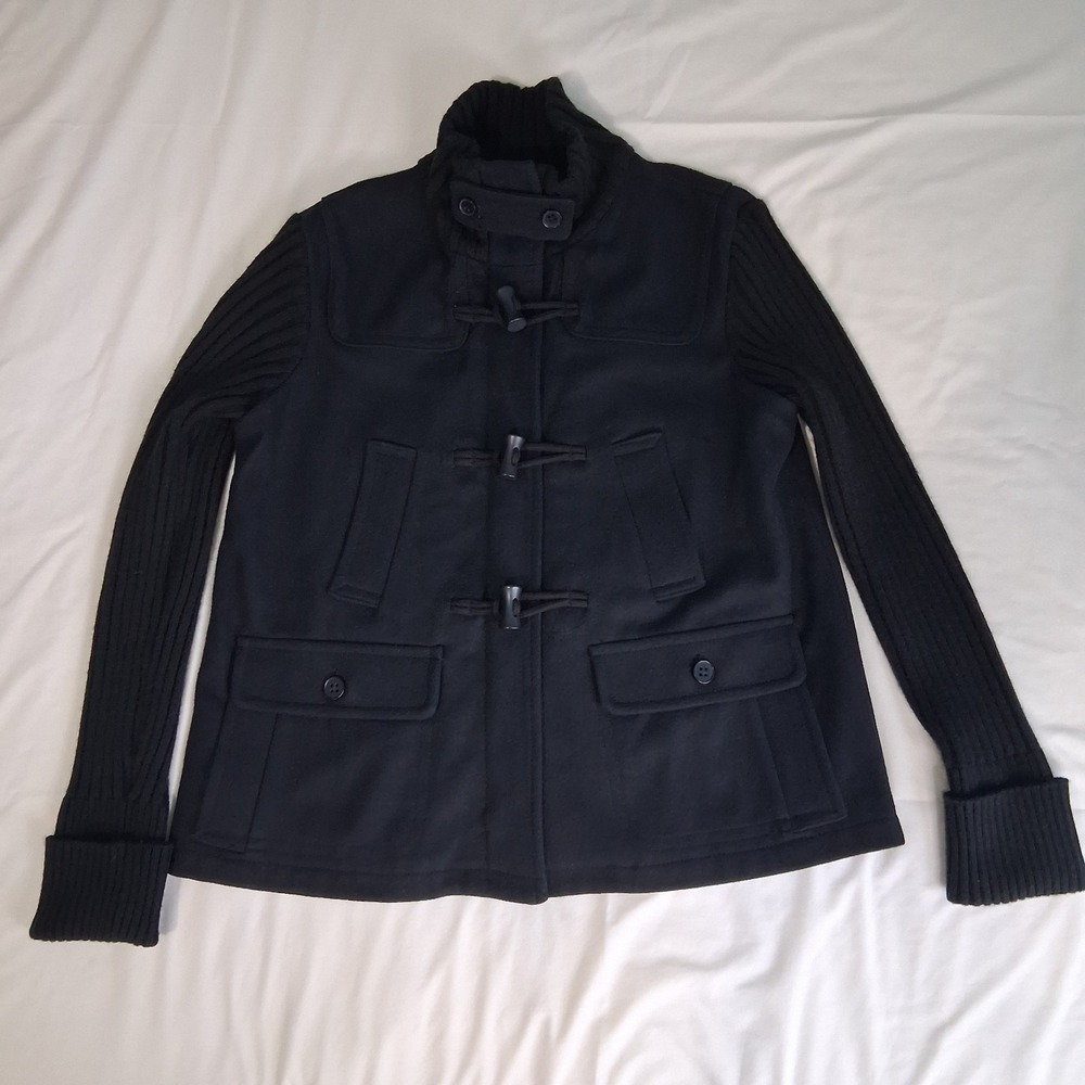 Gap Womans Size L Button‎ Up Wool Blend Coat Jacket Pockets